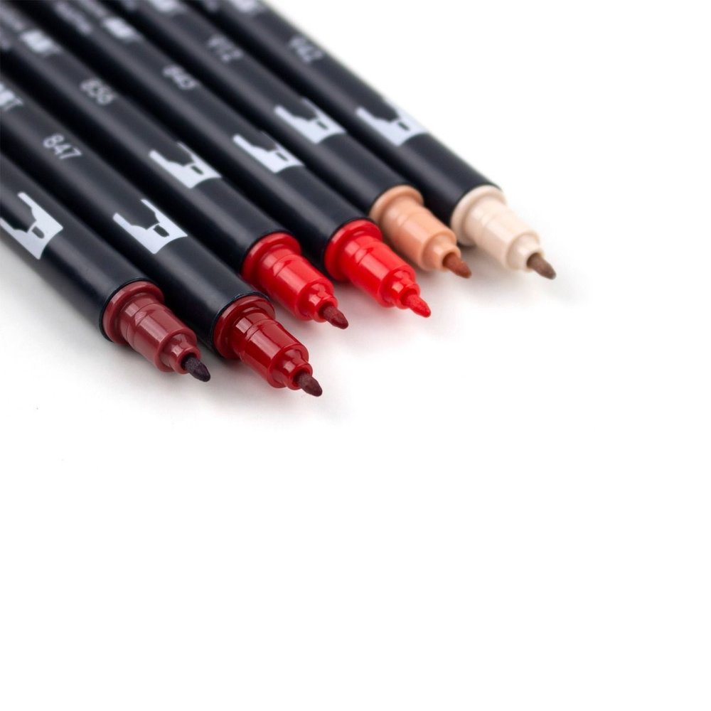 Набор Tombow AB-T Dual Brush 6 Red Blendables