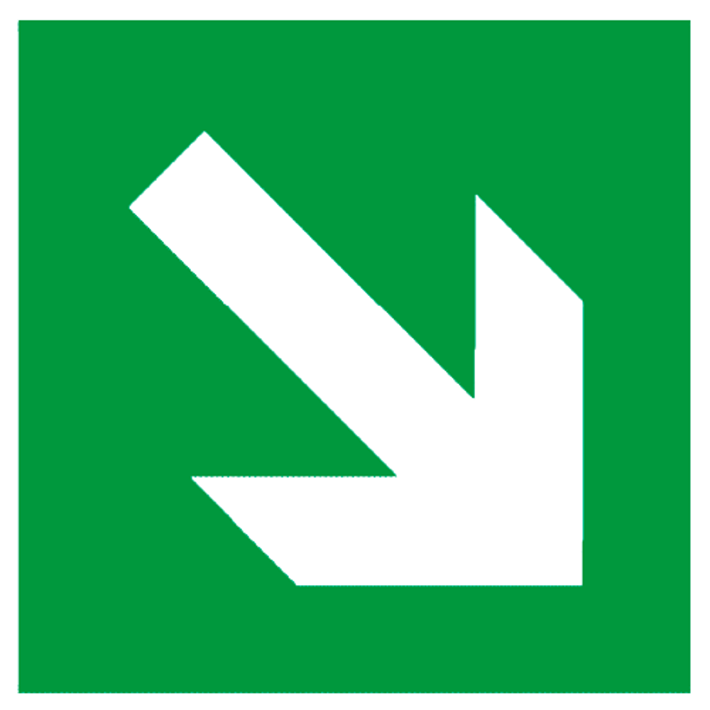 Е 02-02 "Направляющая стрелка под углом 45°"