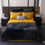 КПБ на резинке Сатин Velvet Premium с Одеялом VPR006, Евро, 4 наволочки, простынь 140*200*25