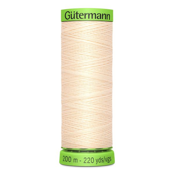 Нитки для тонких тканей Gutermann Extra Fine 150 (200 метров), 5 кат. | 414 св.кремово-бежевый