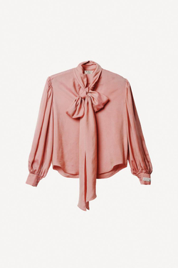 ZARA X WILLY CHAVARRIA БЛУЗА С БАНТОМ, РОЗОВЫЙ