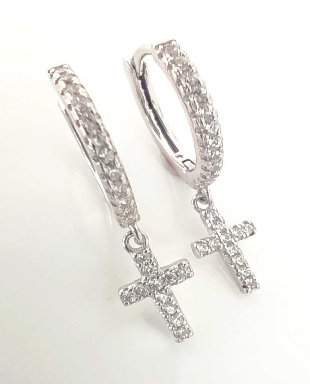 Серьги серебряные Эстерелла, 925 проба, родированные, с фианитами/Ф