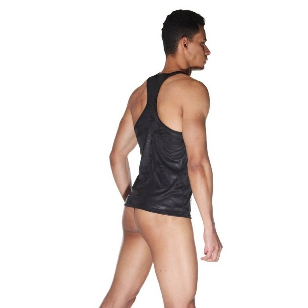 Мужской комплект 2 в 1: майка и тонги черный LaBlinque LB15551