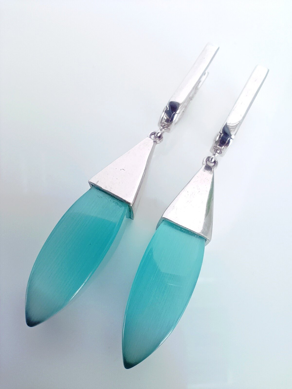 Серьги "Эстерелла", серебро 925 пробы, родированные, с кварцем/Ф