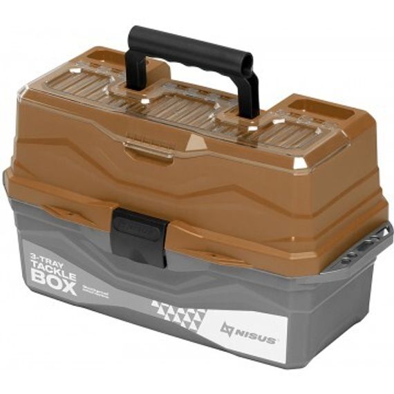 Ящик для снастей NISUS Tackle Box трехполочный золотой (N-TB-3-GO)