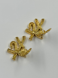 Клипсы с сердечками Yves Saint Laurent