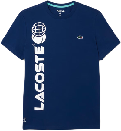 Мужская теннисная футболка LacosteTennis x Daniil Medvedev Regular Fit T-Shirt - navy blue