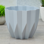 Кашпо Геометрия 2,2л, серый жемчуг