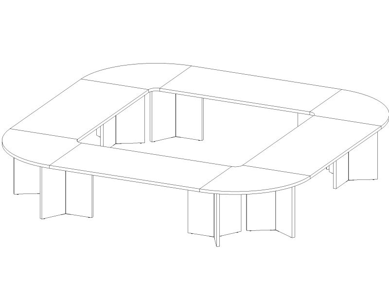 Стол овальный 4000*4000 мм (Lava/Terra)