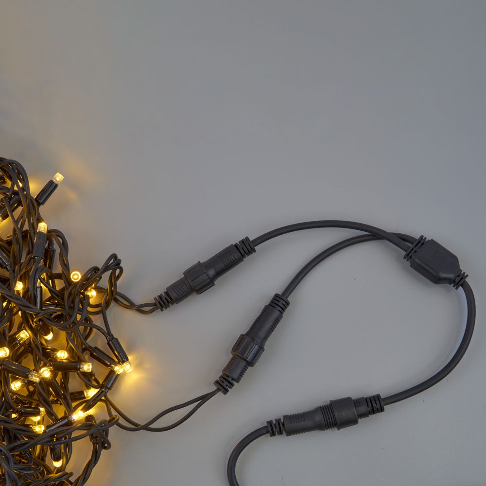 UCX-F90 S2-0.4M-BK Провод-разветвитель для гирлянд серии F90PRO. 0.4м. 2 выхода. Статика-мерцание. IP67. Черный. ТМ Uniel