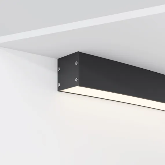 Радиусный профиль 35x35 D3000мм 1/8 круга черный Led Strip alm-3535r-b-d-45°-3m