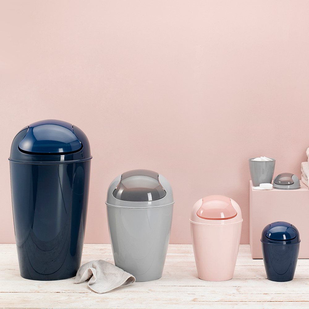 Корзина для мусора с крышкой DEL S, 5 л, белая Koziol