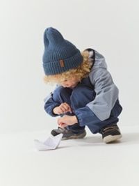 Шапка тыква из смесовой шерсти однослойная "Деним"