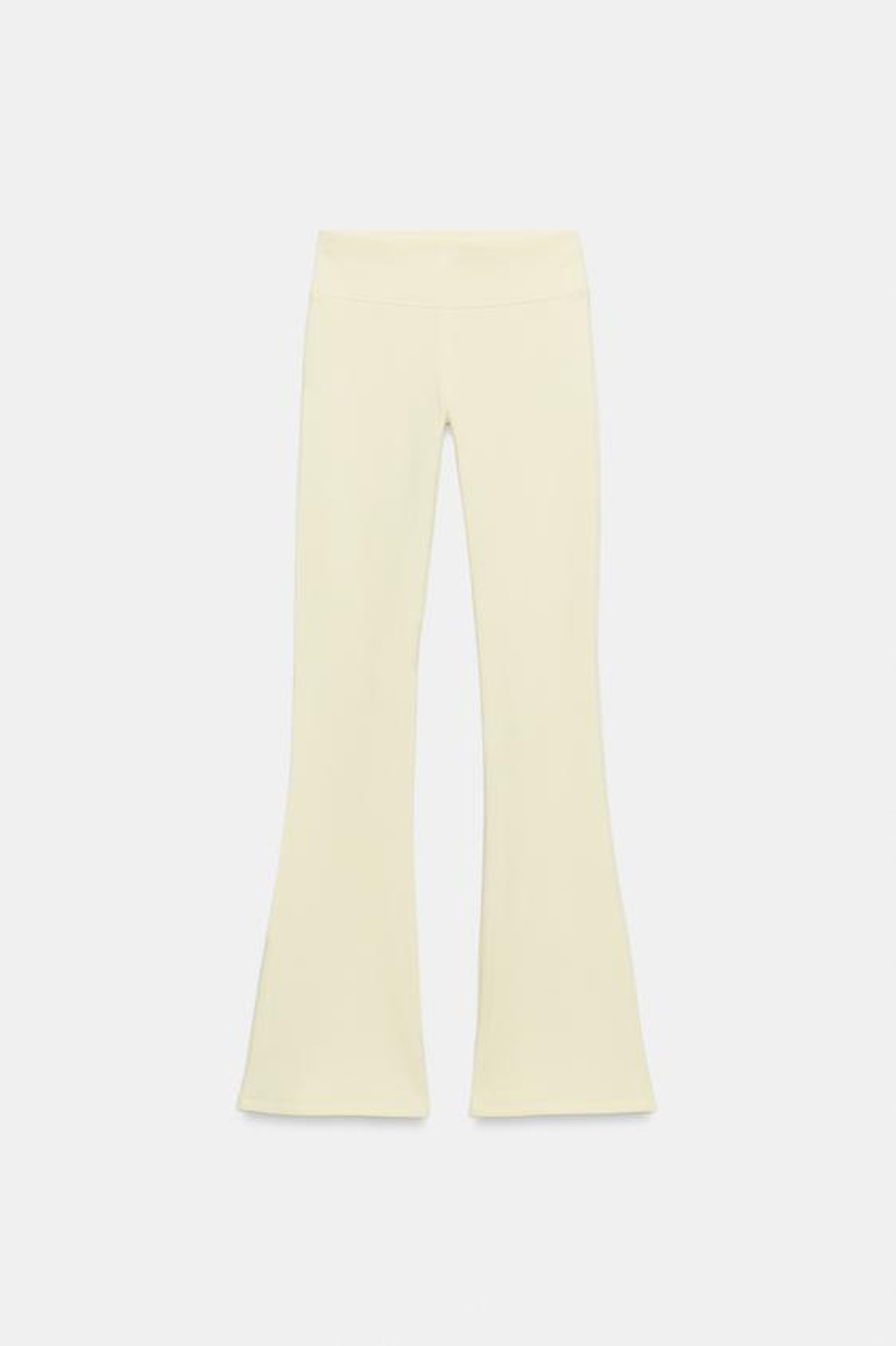 ZARA БРЮКИ FLARE ИЗ ФЛИСА, ЖЕЛТЫЙ