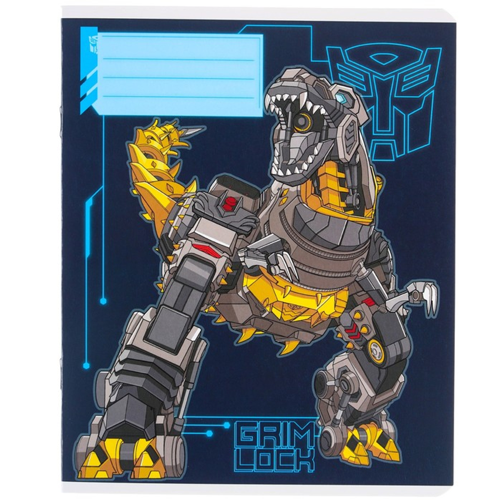 Тетрадь в линейку 12 листов, «Роботы»