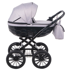 Детская коляска Adamex Chantal Retro 2 в 1 C202 (св.серый )