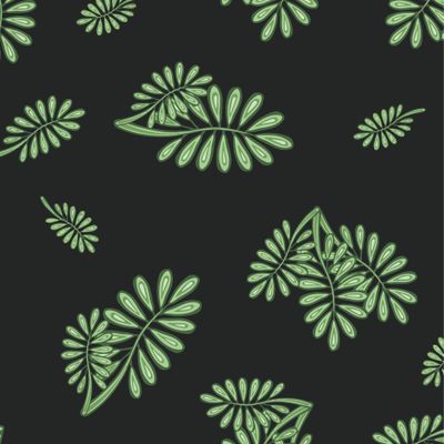Seamless pattern with stylized leaves. hand drawn illustration. High quality illustration