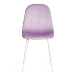 Стул BREEZE (mod. 4724) / 1 шт. в упаковке вельвет/металл, 44 х 53 х 87 см, Light lavander (светло-лавандовый) HLR26 / белый
