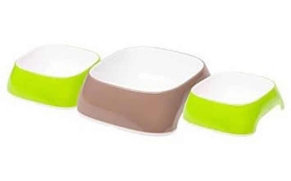 Набор мисок GLAM TRIS SM/M/SM пластиковых, 3 штуки 0,4л+0,75л+0,4л