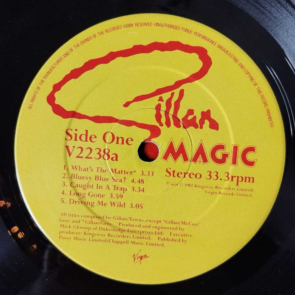 Винтажная виниловая пластинка LP Gillan Magic (UK 1982)