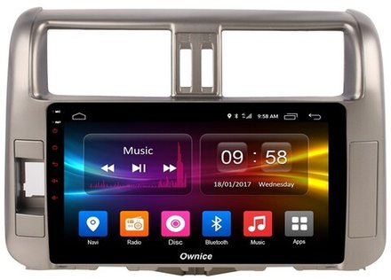 Магнитола для Toyota Land Cruiser Prado 150 2009-2013 - Carmedia OL-9613 IPS, Android 10, 8 ядер (TS18), 4G SIM-слот