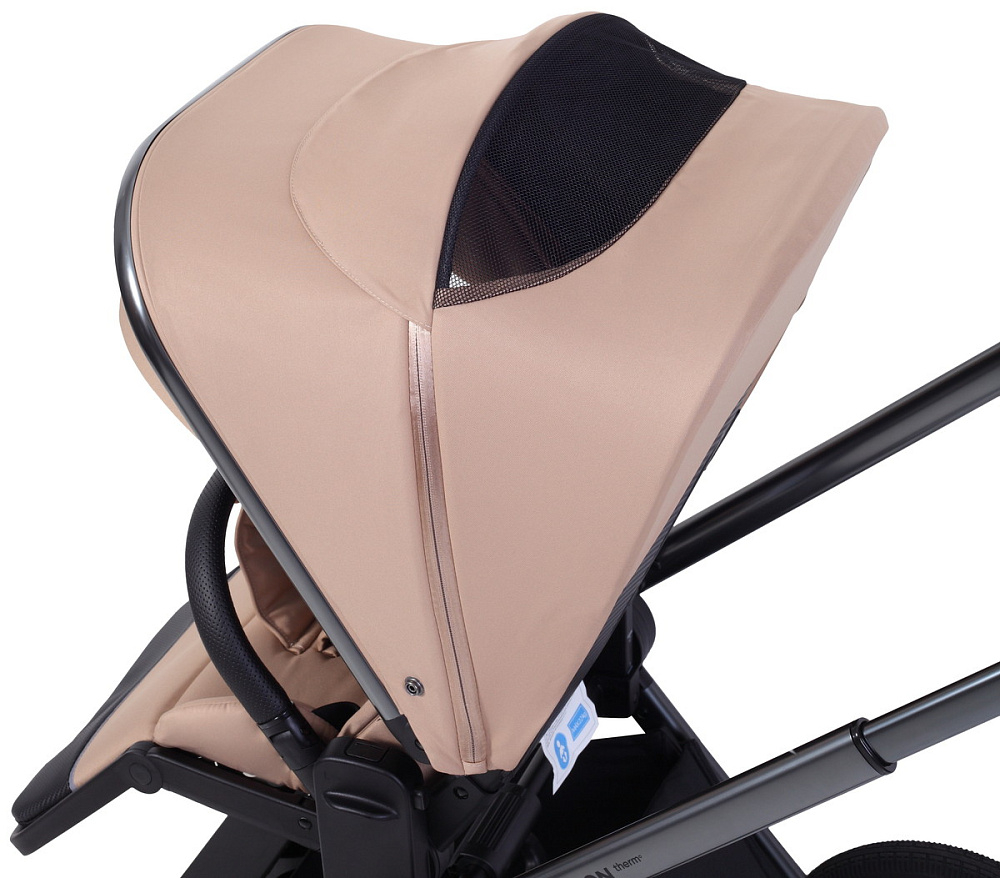 Детская коляска Rant Falcon Soft Therm 3 в 1 с автокреслом Evomax Black Beige