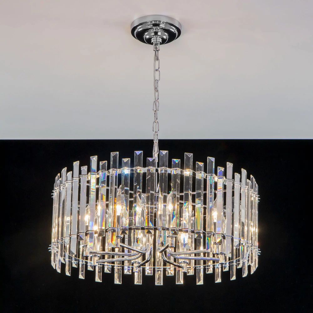 Citilux Ингвар CL334181 Люстра подвесная хрустальная Хром