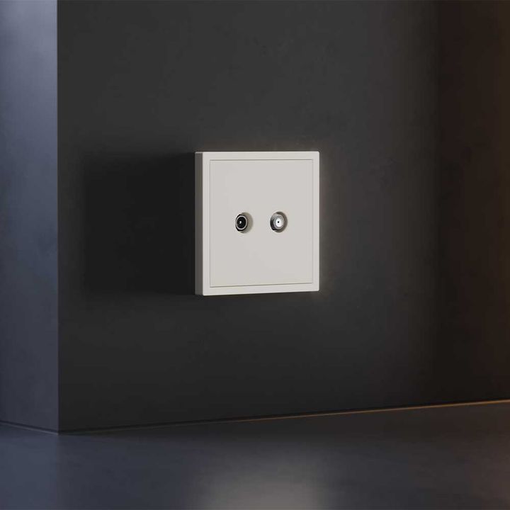 Накладка для розетки телевизионной оконечной TV+SAT, S70 (хлопок) Voltum VLS001613