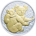 1 доллар Коала Позолота . Австралия. 2008 год.