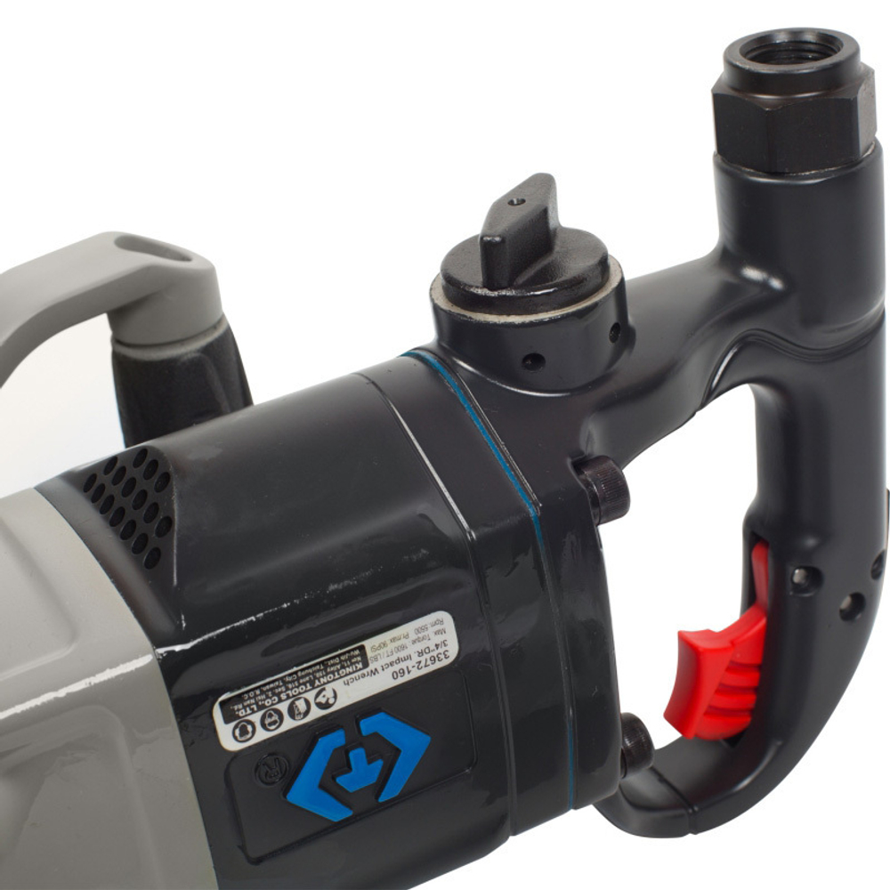 Гайковерт пневматический ударный 3/4&quot;, 2170 Нм, удлиненный KING TONY P33672-160B, в комплекте 3 ударные головки