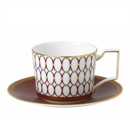 Wedgwood Чайная чашка Renaissance Red 250 мл с блюдцем