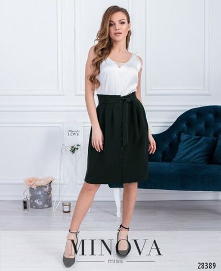 Юбка 1121-2-темно-зеленый Minova Фото 2