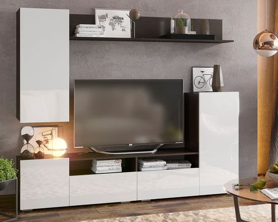 Гостиная ЛИЯ венге / белый глянец