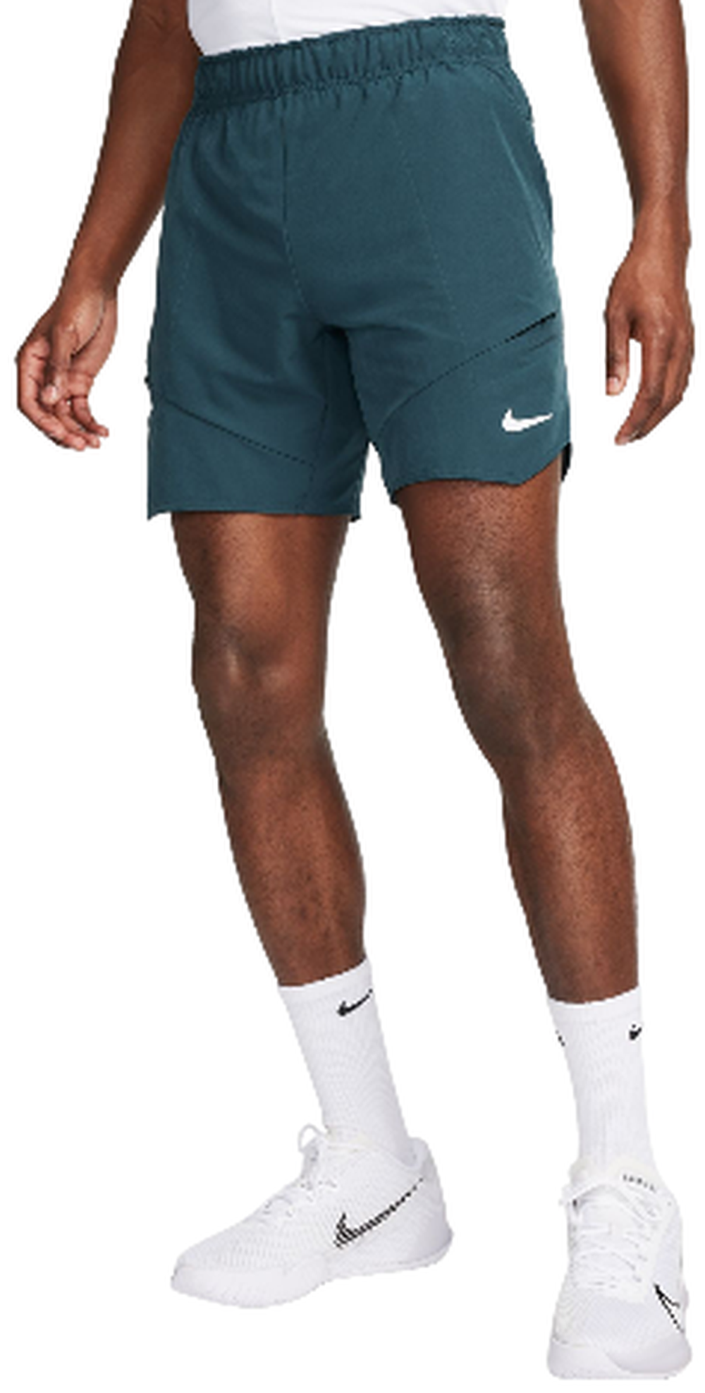 Мужские теннисные шорты Nike Dri-Fit Advantage Short 7in - deep jungle/lime blast/white