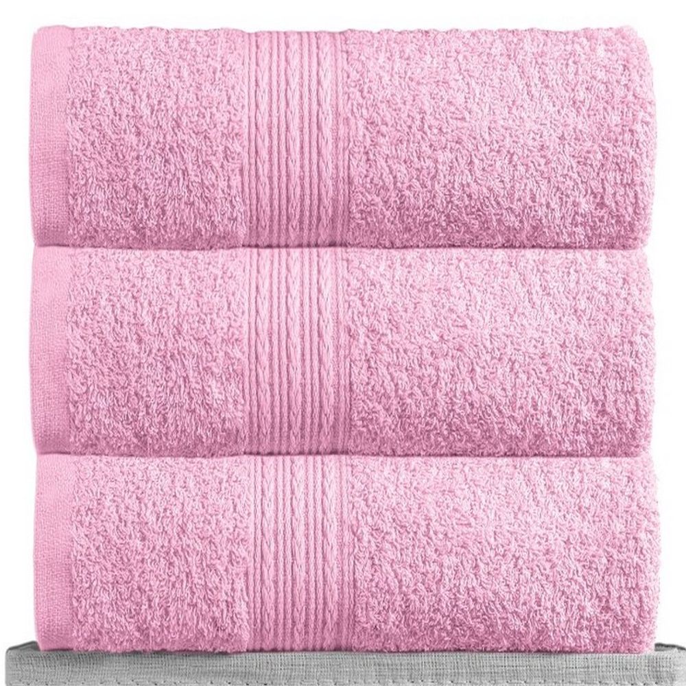 Полотенце махровое "АВТ. РОЗОВОЕ" BAYRAMALY, 100% хлопок, Туркмения.