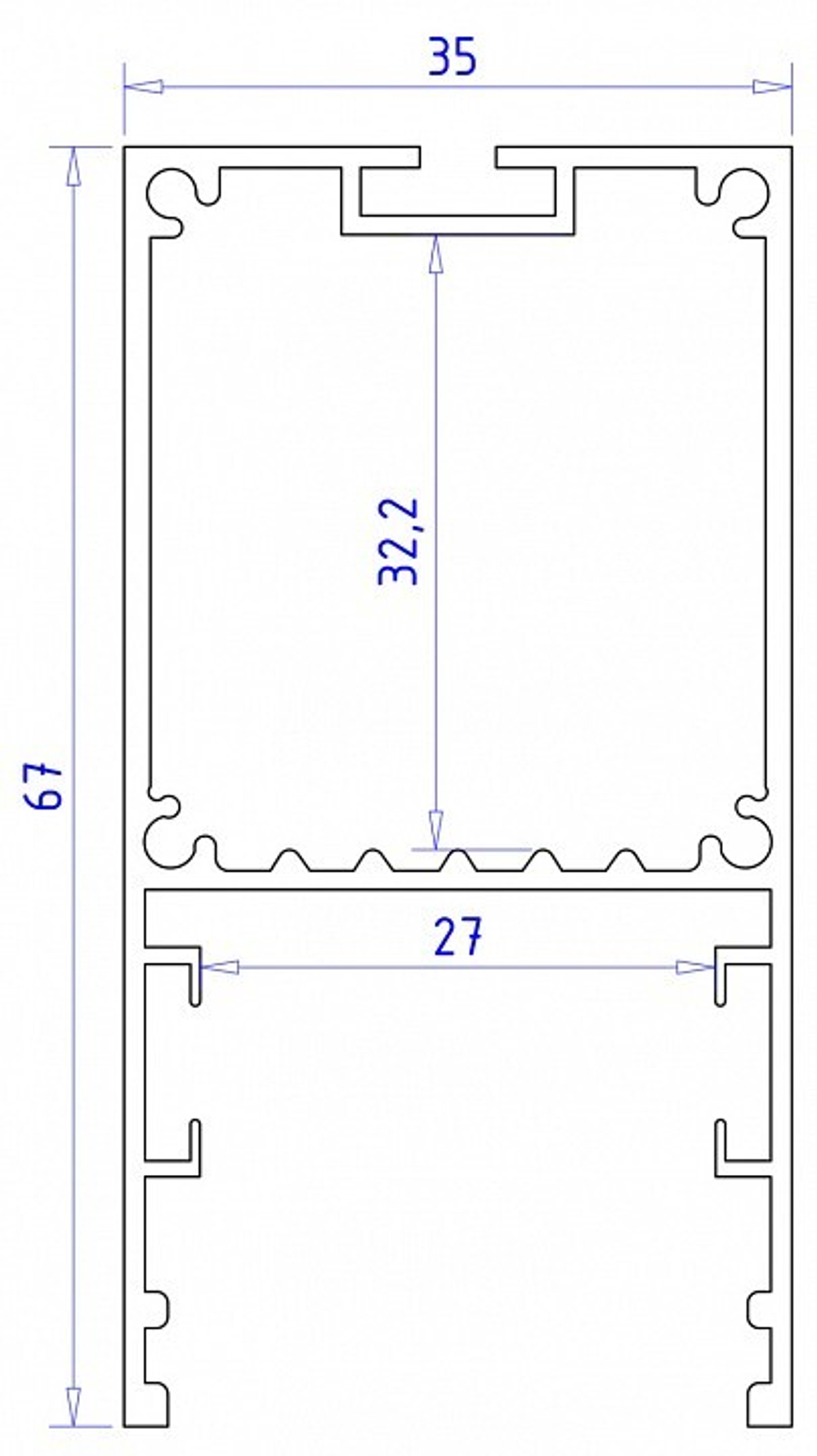 Короб накладной Ambrella Light Profile System GP GP3000AL