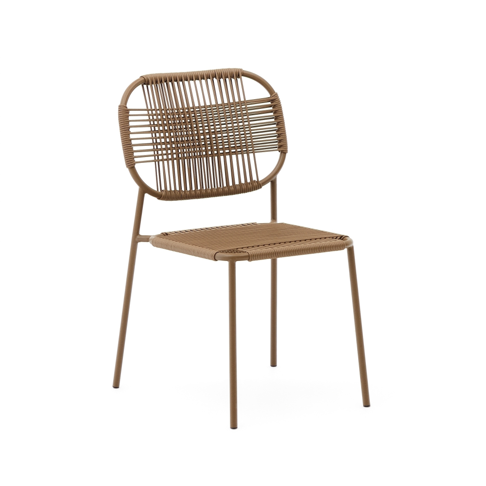 Садовый стул Talaier из каната и стали коричневого цвета