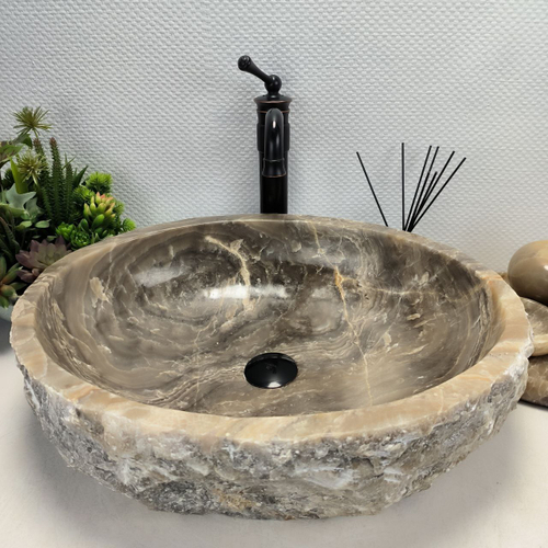 Раковина из оникса Erozy Grey EO-62329 55*46*15 0094