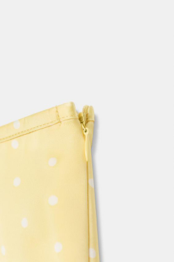 ZARA АТЛАСНЫЕ ШОРТЫ С ВОЛАНАМИ, С ПРИНТОМ