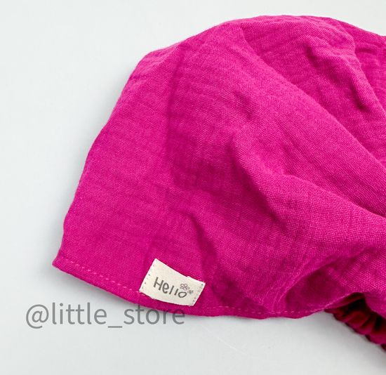 Косынка муслиновая "Hello" пурпурная