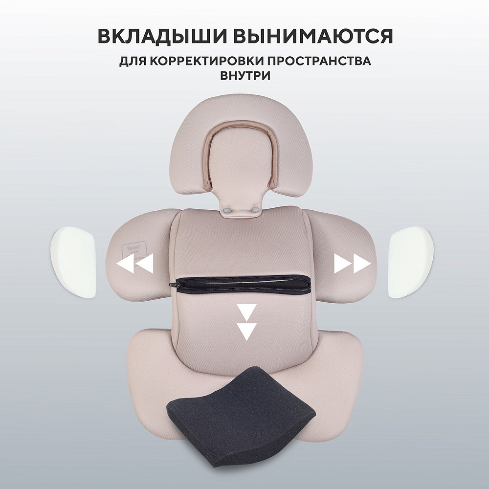 Детская коляска Rant Teo Soft 3 в 1 с автокреслом Aster Zero Beige Cloud