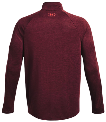 Теннисная футболка Under Armour UA Tech 2.0 1/2 Zip M - dark maroon/cordova red