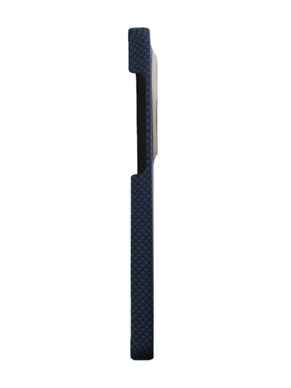 Карбоновый чехол для Vivo X300 с MagSafe синий (Blue) шахматное плетение