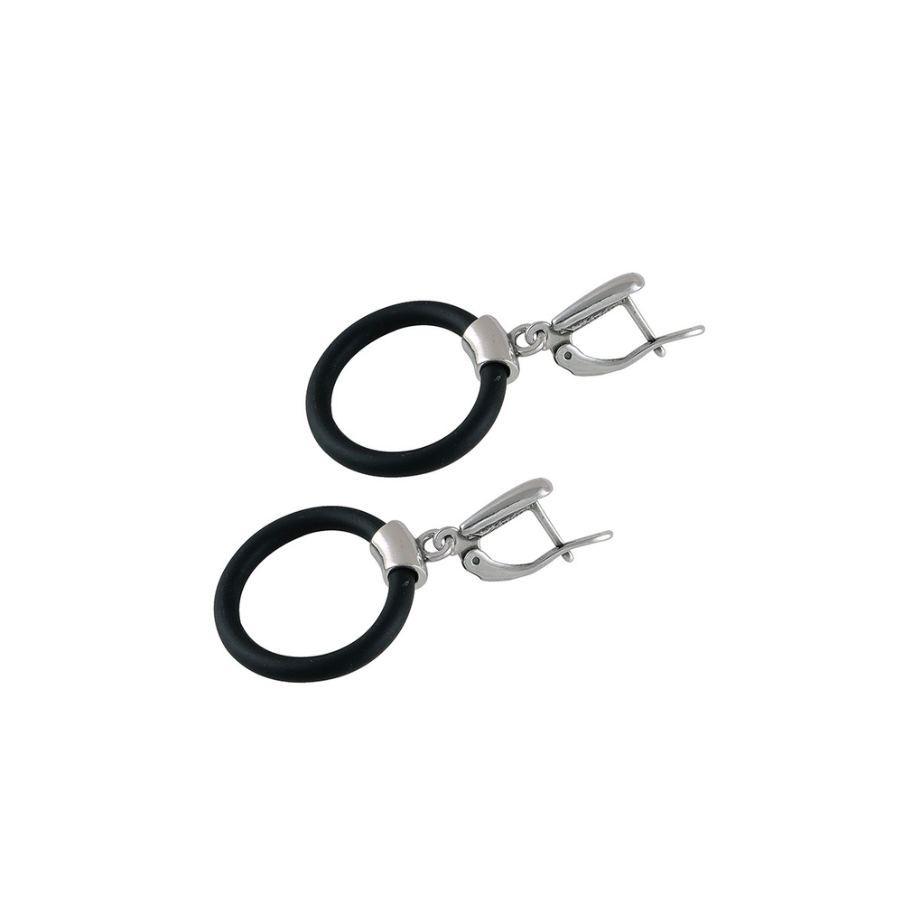 "Хиона 1" серьги в серебряном покрытии из коллекции "Эврика" от Jenavi  с английским замком