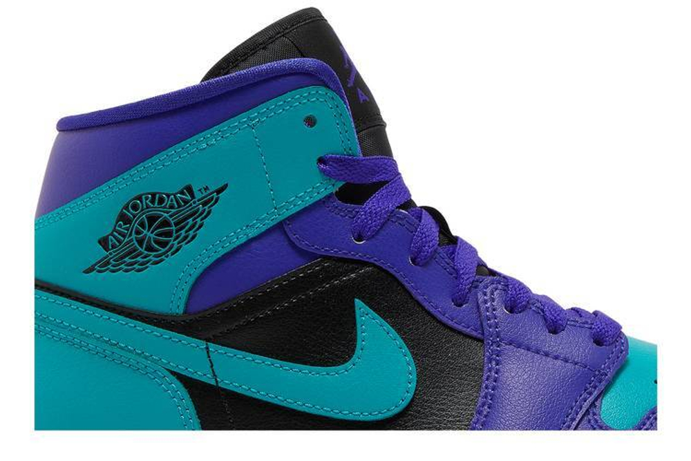 Кроссовки Jordan Air Jordan 1 Mid Black Grape (Женская размерная сетка)