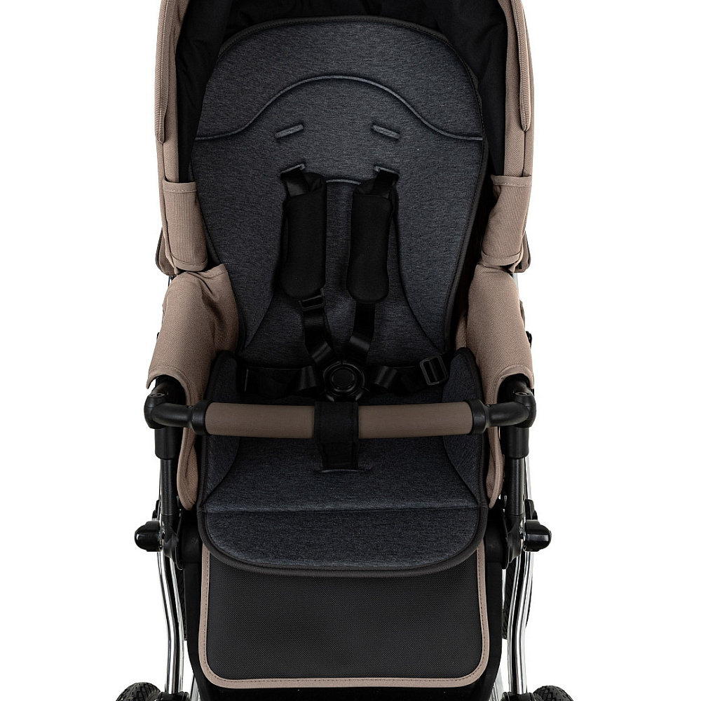 Детская коляска Roan Bass Next Classic d12 2.0 3 в 1 с автокреслом Pituso Baesa Pro Black,Beige Canopy BNC/80/2 Hazel/Black/руч.Black