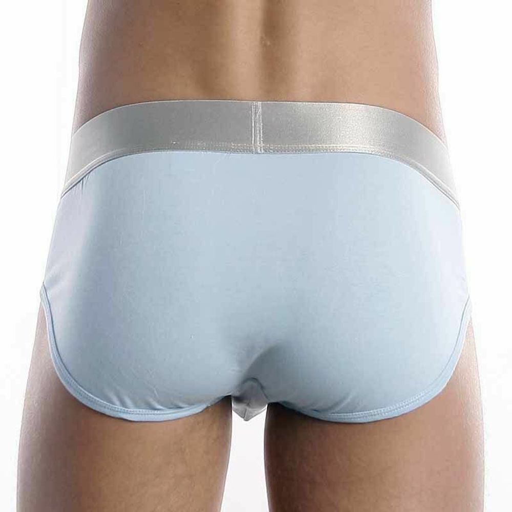 Мужские трусы брифы голубые Calvin Klein Mens Steel Grey