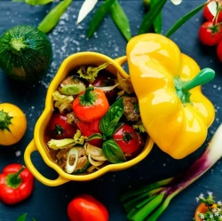 STAUB - Мини-кокотница 450мл 12см желтый перец / артикул   40500-324-0  / GTIN 4009839403149