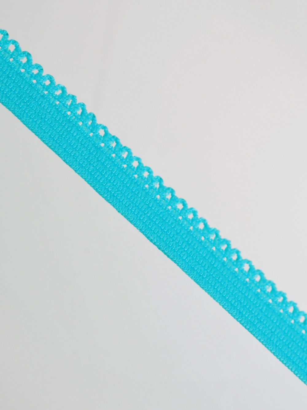 Резинка бельевая ярко-голубая ажурная ширина 10 мм (с учетом фестона)