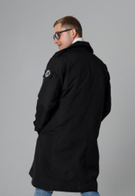 Тренч плащ утепленный демисезонный город горький черный